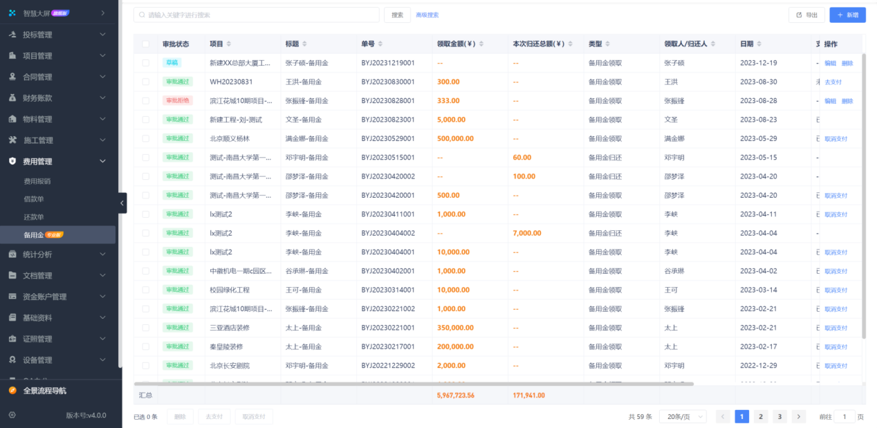 工程項目管理系統