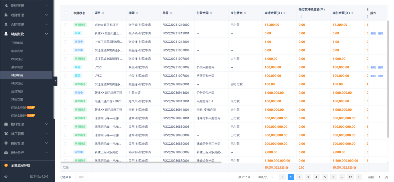建筑工程項目信息管理系統