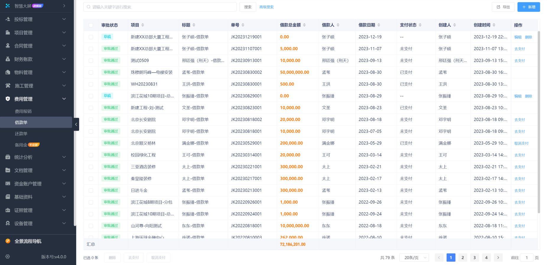 建筑工程施工項(xiàng)目管理軟件